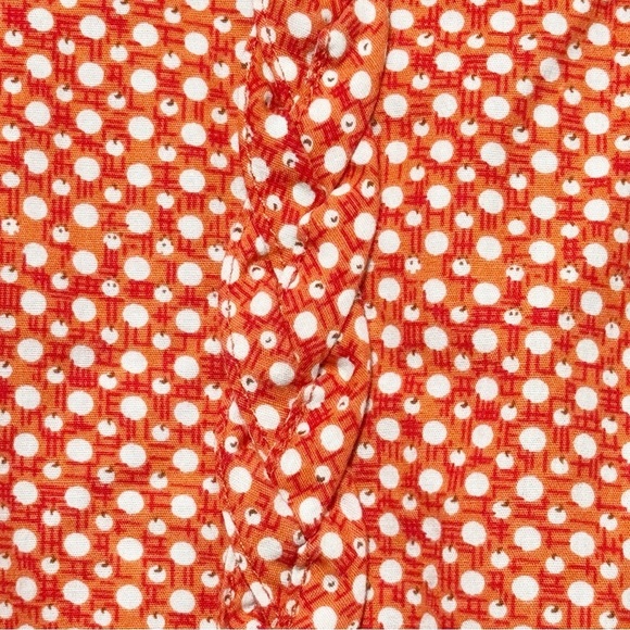 MYRTLEWOOD OF CALIFORNIA | MODCLOTH Dot Print Orange White 70s Inspired Dress - Picture 3 of 9